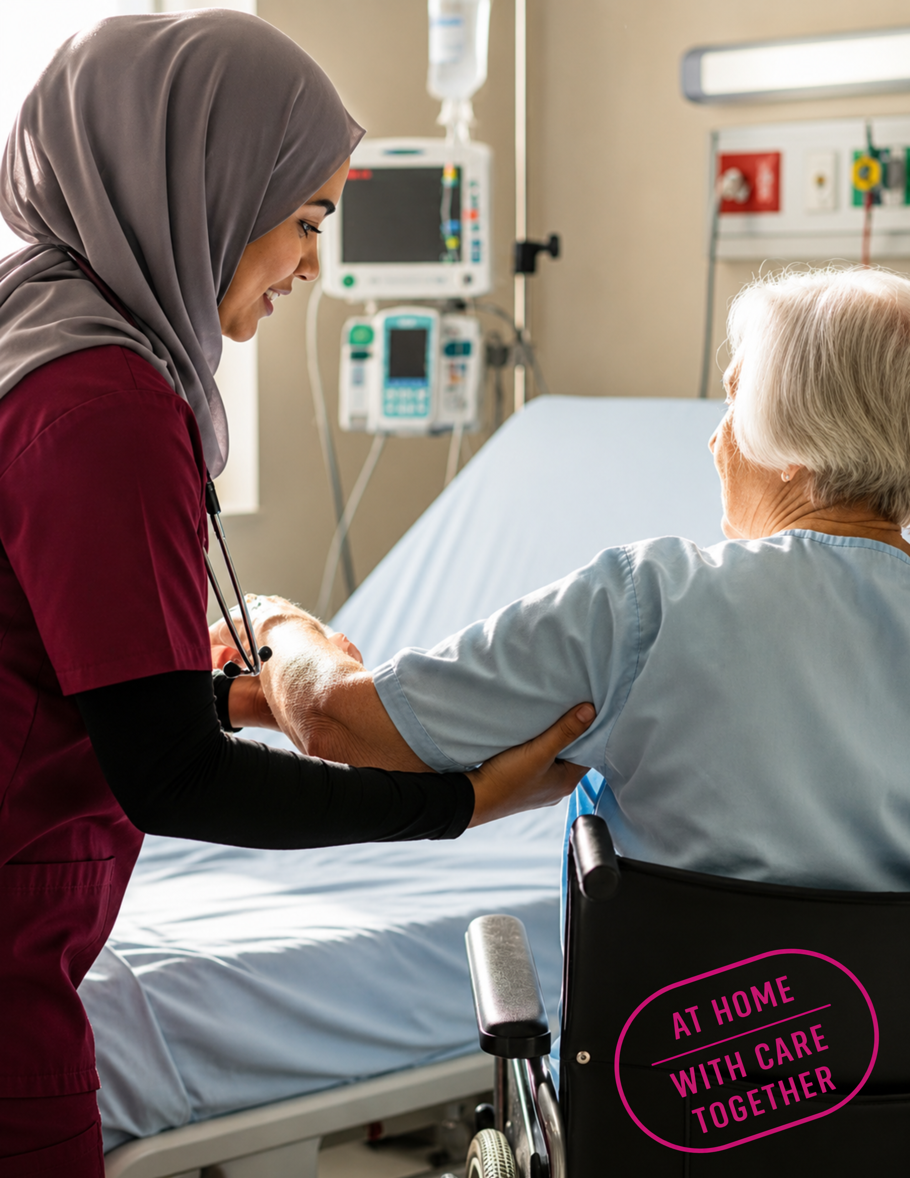 A care provider supporting a client